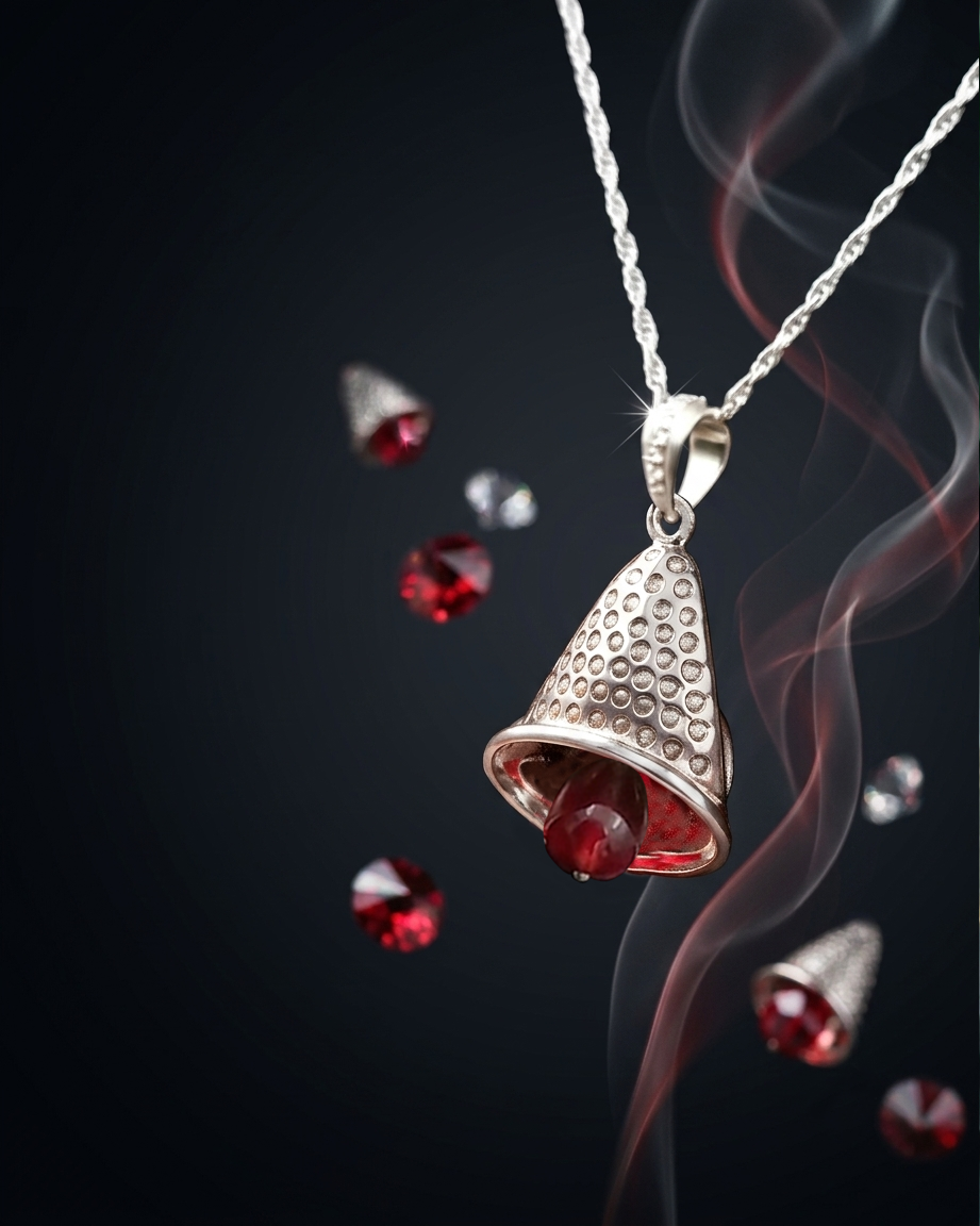 E02P CZ. & Read pendant Beel Necklash