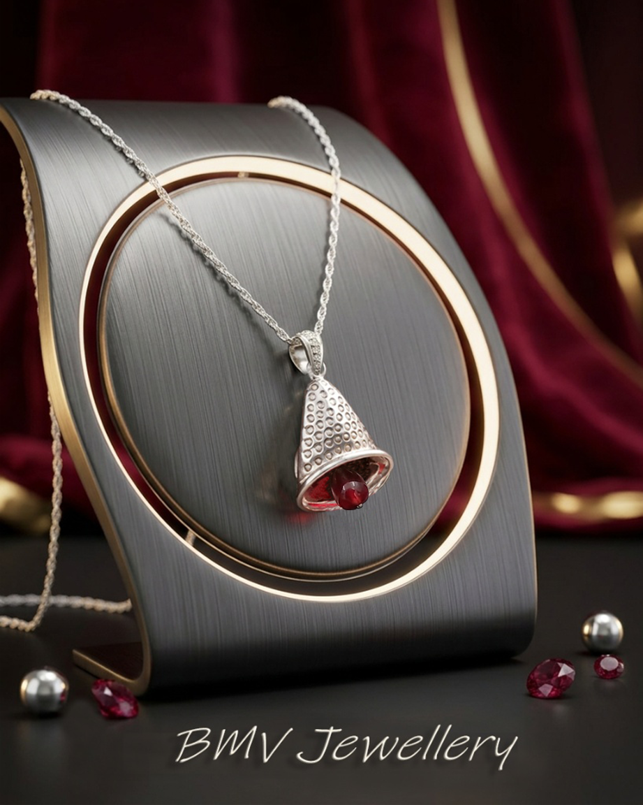 E02P CZ. & Read pendant Beel Necklash