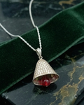 P08 CZ. & Green,Read Beeds Beel Pendant Necklash
