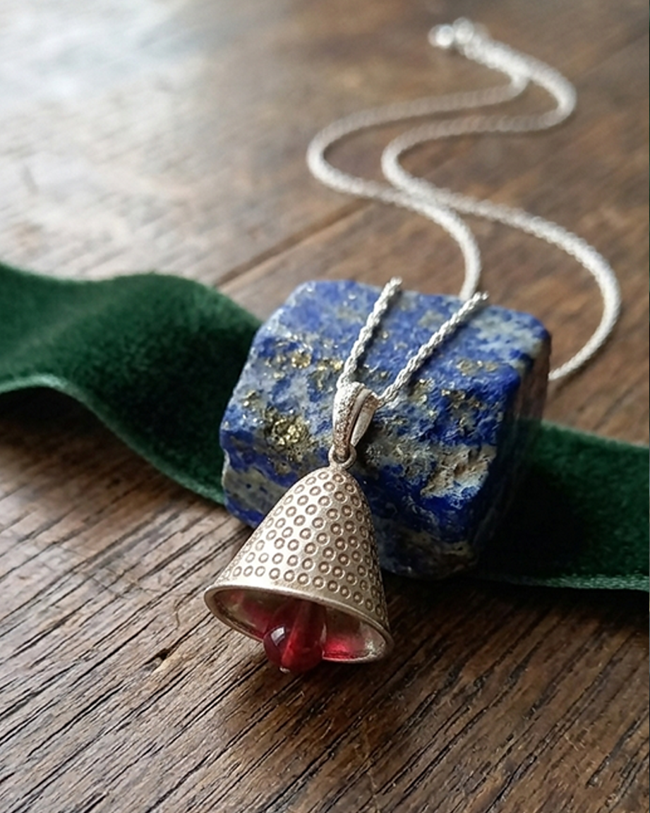 P08 CZ. & Green,Read Beeds Beel Pendant Necklash