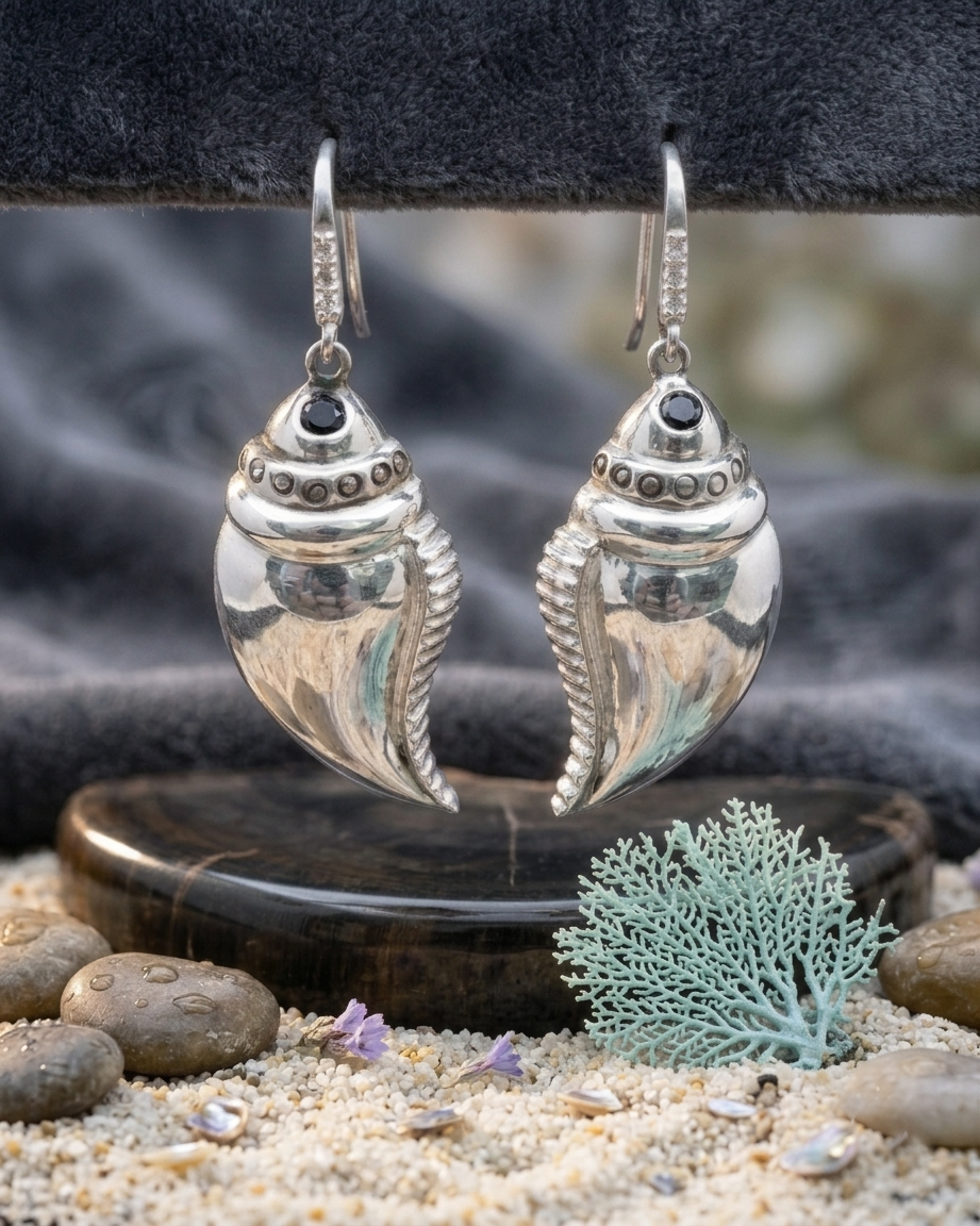 E06 Black Spinal & CZ. Shell Eyring