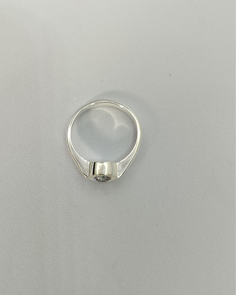 R16 CZ. Diamond Luking Close Seting Adjustable Ring