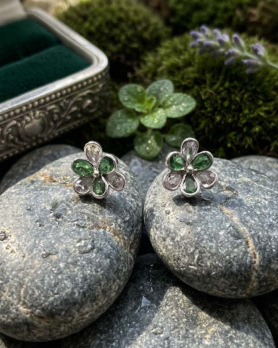 HT02 CZ. Pears Stud