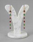HE01 Multi CZ Colorful Drop Earrings for Women