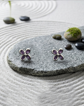 HT03 CZ Pears Purple Stud