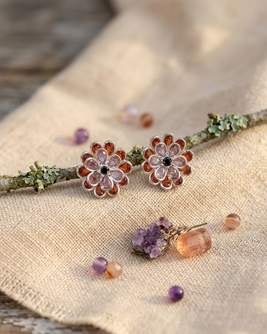 HT05 CZ Pears Pink Stud