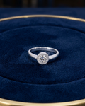 R16 CZ. Diamond Luking Close Seting Adjustable Ring