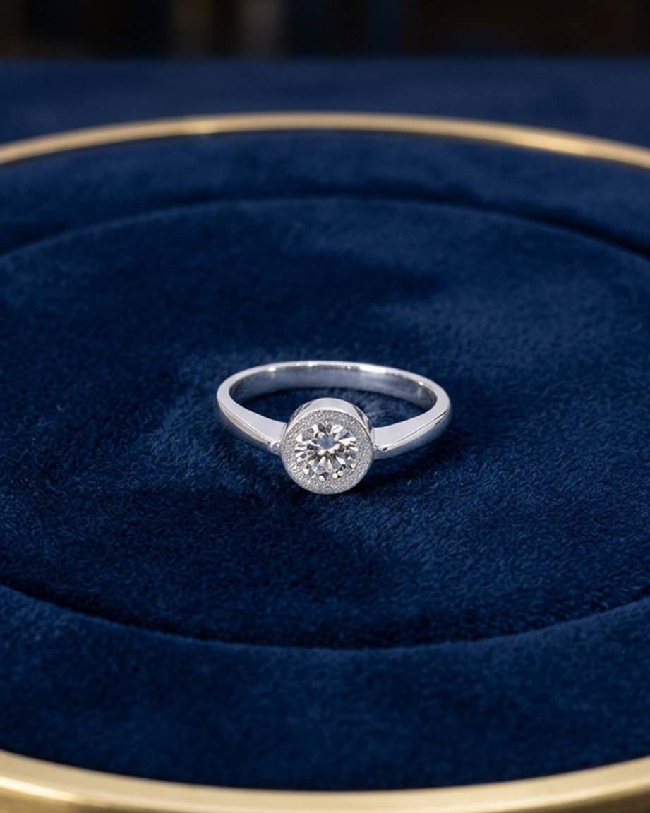 R16 CZ. Diamond Luking Close Seting Adjustable Ring