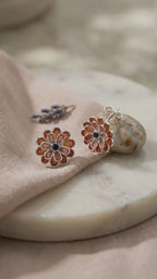 HT05 CZ Pears Pink Stud