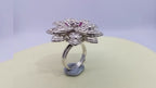 R06H CZ. Flowar Adjexttable Ring